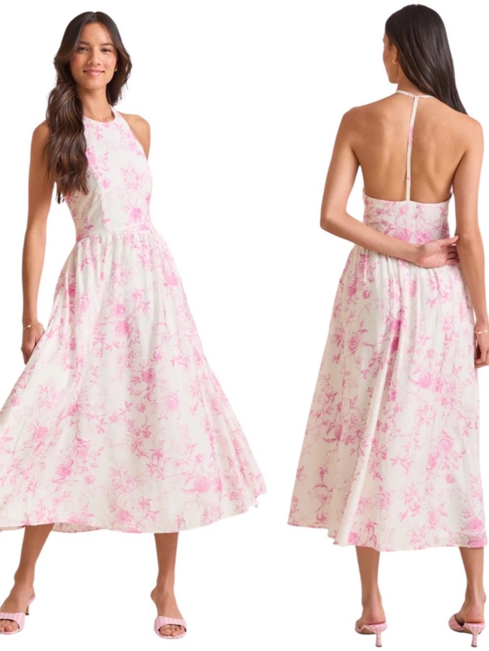 Altar’d State Nikolet Floral Pink Maxi Dress